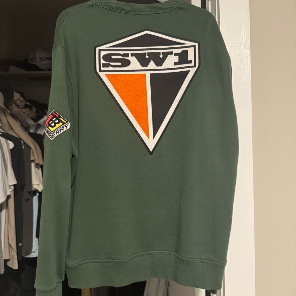 Burberry SW1 Green and Orange Crewneck Sweater